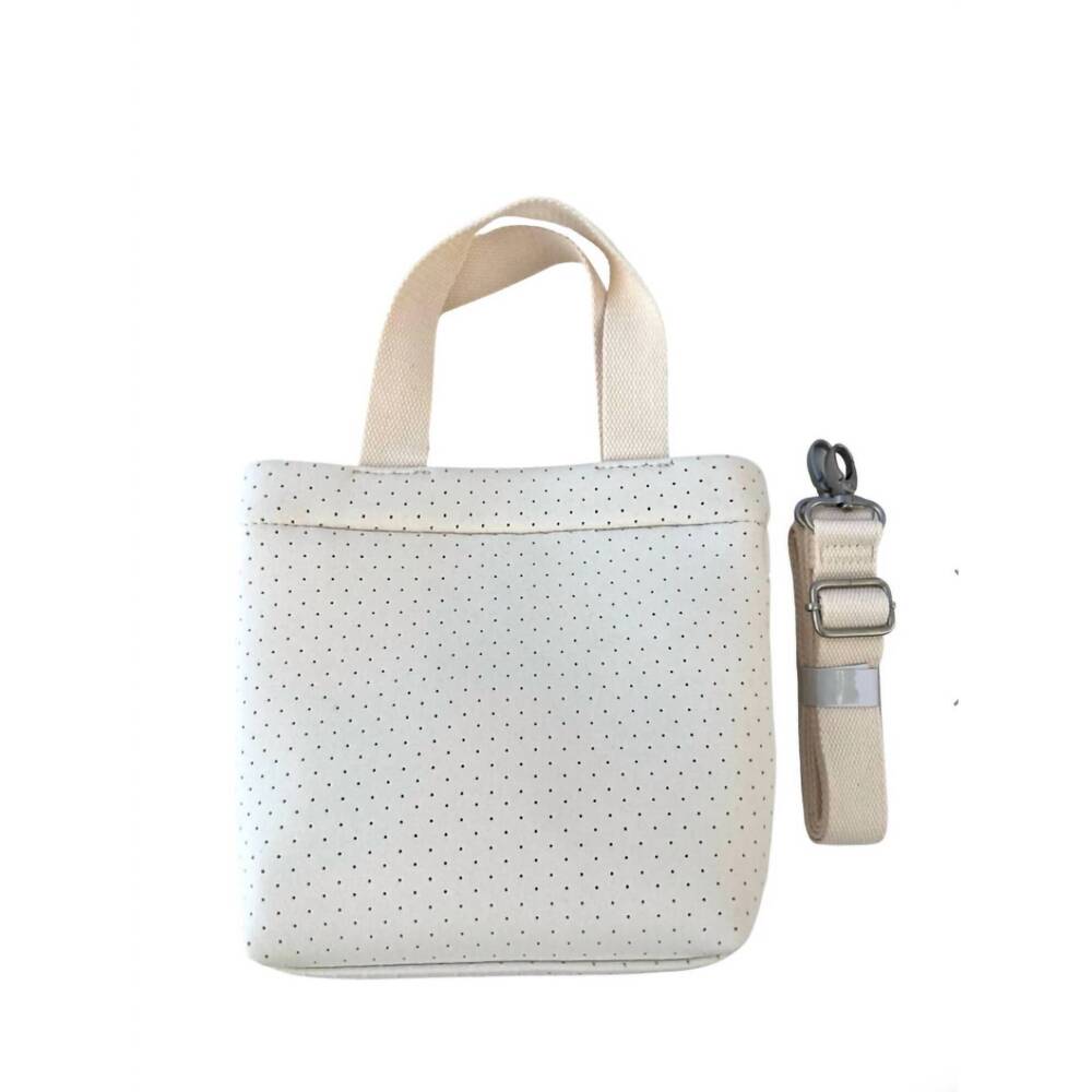 NEW QUILTED KOALA midi town crossbody bag in white neoprene